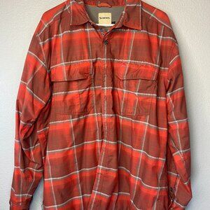 Simms Lined Button Down Flannel Shirt
